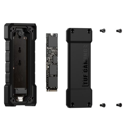 ASUS TUF GAMING A2 - külső ház - m.2 NVMe SSD > USB3.2 Type-C - Fekete