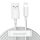 Baseus Simple Wisdom USB Type-A – iPhone, 2.4A gyorstöltő adatkábel készlet, 1.5m, fehér 