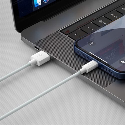 Baseus Simple Wisdom USB Type-A – iPhone, 2.4A gyorstöltő adatkábel készlet, 1.5m, fehér 