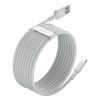 Baseus Simple Wisdom USB Type-A – USB Type-C 5A gyorstöltő adatkábel készlet, 1.5m, fehér