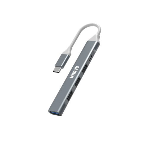 MARVO UH008 USB HUB - Type-C, 1x USB3.0, 3x USB2.0