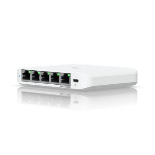 Ubiquiti UniFi Switch, 5x 2.5 GbE RJ45 port, kompakt, USB Type-C csatlakozó