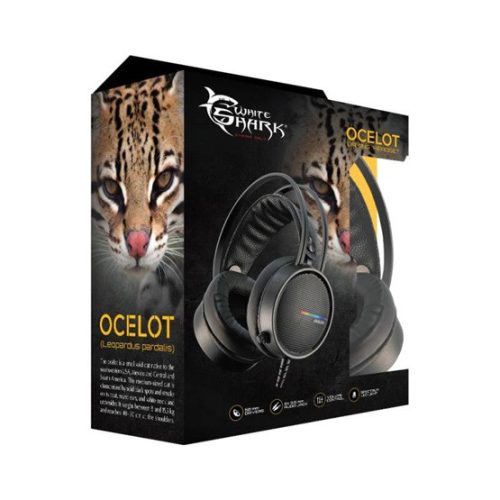 White Shark OCELOT GH-2042 gamer fejhallgató mikrofonnal - fekete