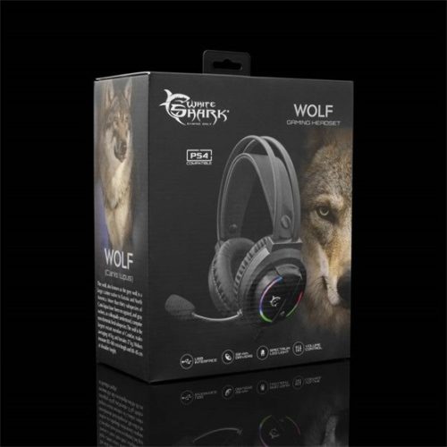 White Shark WOLF GH-2044 gamer fejhallgató mikrofonnal - fekete