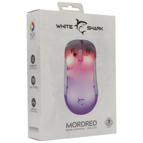 White Shark GM-5017W MORDRED Vezetékes gamer egér - Fehér