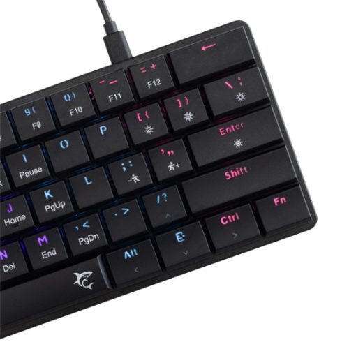 White Shark GK-006111-B/R-US NAGAMAKI vezetékes mechanikus (Red switch) gamer billentyűzet - fekete - US