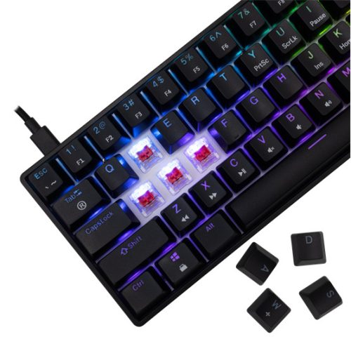 White Shark GK-004111B/R-US SHINOBI-2 vezetékes mechanikus gamer billentyűzet - fekete - US
