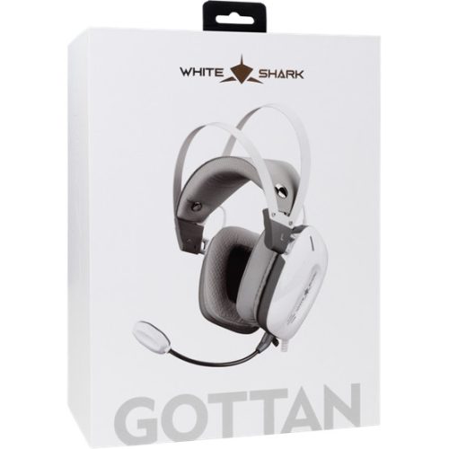 White Shark GH-2446W GOTTAN vezeték nélküli gamer fejhallgató mikrofonnal - fehér