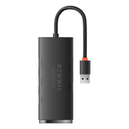 HUB Baseus Lite 4-Port USB Type-A HUB dokkoló állomás, 25 cm, fekete