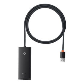   Baseus Lite 4-Port USB Type-A HUB dokkoló állomás, 1m, fekete
