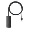 Baseus Lite 4-Port USB Type-A HUB dokkoló állomás, 1m, fekete
