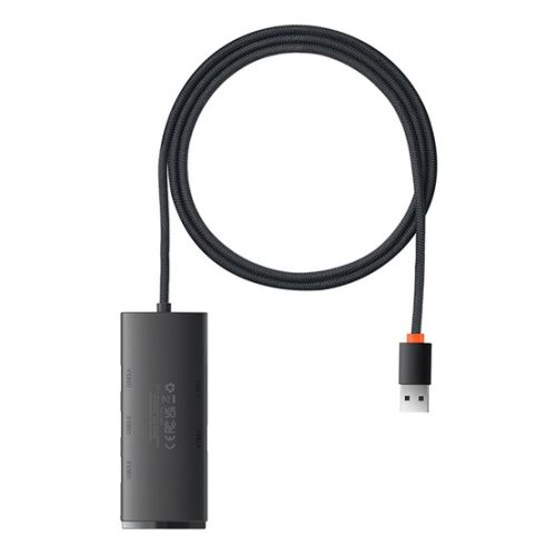 Baseus Lite 4-Port USB Type-A HUB dokkoló állomás, 1m, fekete