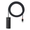 Baseus Lite 4-Port USB Type-A HUB dokkoló állomás, 2m, fekete