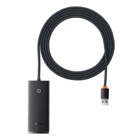   Baseus Lite 4-Port USB Type-A HUB dokkoló állomás, 2m, fekete