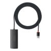 Baseus Lite 4-Port USB Type-A HUB dokkoló állomás, 2m, fekete