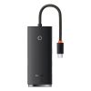 HUB Baseus Lite 4-Port USB Type-C HUB dokkoló állomás, 25 cm, fekete