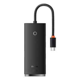   HUB Baseus Lite 4-Port USB Type-C HUB dokkoló állomás, 25 cm, fekete