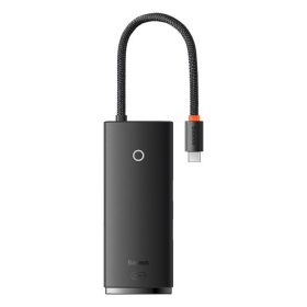 Baseus Lite 5-Port USB Type-C HUB dokkoló állomás, fekete