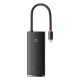 Baseus Lite 5-Port USB Type-C HUB dokkoló állomás, fekete