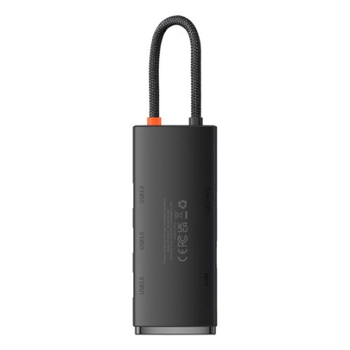 Baseus Lite 5-Port USB Type-C HUB dokkoló állomás, fekete