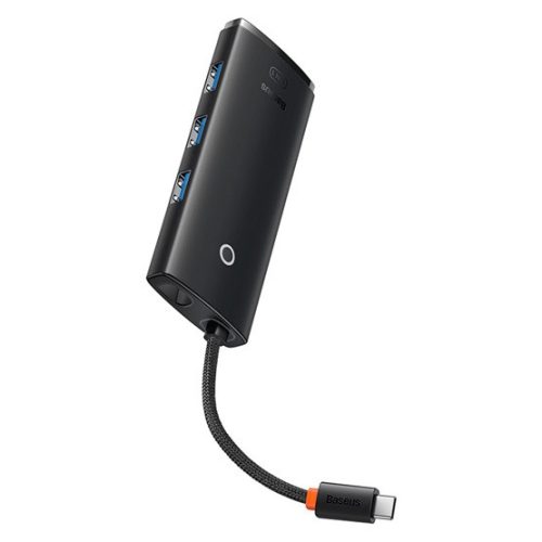 Baseus Lite 5-Port USB Type-C HUB dokkoló állomás, fekete