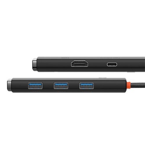 Baseus Lite 5-Port USB Type-C HUB dokkoló állomás, fekete