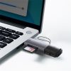 Baseus Lite SD/TF kártyaolvasó USB Type-A/Type-C, szürke