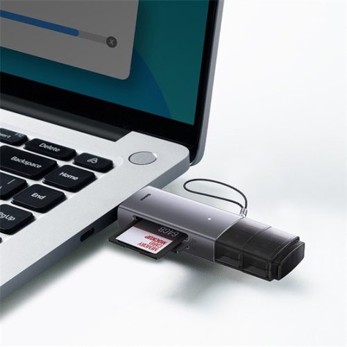 Baseus Lite SD/TF kártyaolvasó USB Type-A/Type-C, szürke