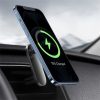 Baseus Big Energy Magnetic szellőzőrácsra, műszerfalra rögzíthető, vezeték nélküli autós telefon töltő és tartó, fekete