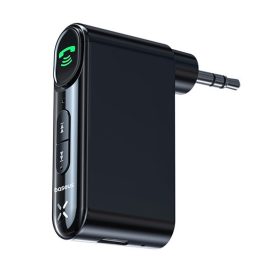 Baseus BSBA-02 AUX Bluetooth audió vevő, fekete