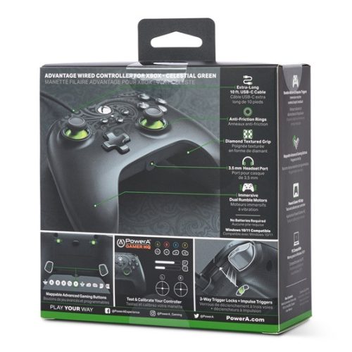 PowerA Advantage vezetékes Xbox Series X|S kontroller - Celestial Green