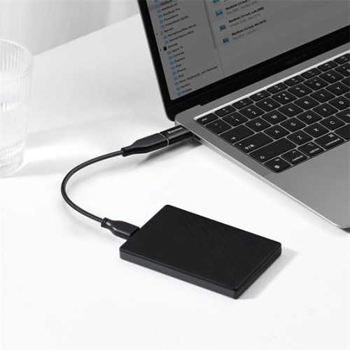 Baseus Ingenuity Mini USB Type-C – USB Type-A OTG adapter, fekete