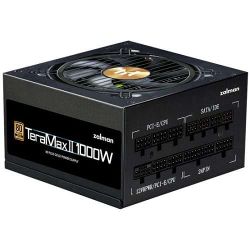 Zalman 1000W - TeraMax2 - ZM1000-TMX2 - 80+ Gold ATX3.0 - GEN5.0 - Moduláris - Fekete Tápegység