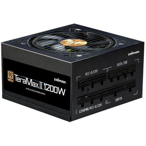 Zalman 1200W - TeraMax2 - ZM1200-TMX2 - 80+ Gold ATX3.0 - GEN5.0 - Moduláris - Fekete Tápegység