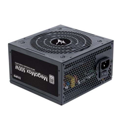 Zalman 500W - ZM500-TXII - 80+ White - ATX12V Ver2.31 - Fekete Tápegység