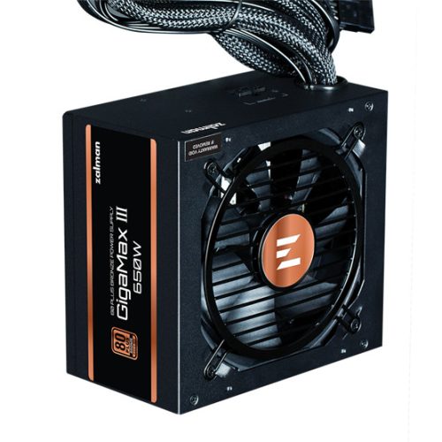 Zalman 650W - ZM650-GV3 - 80+ Bronze - ATX 3.0 - Félmoduláris - Fekete Tápegység