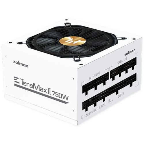 Zalman 750W TeraMax2 - ZM750-TMX2 WH - 80+ Gold - ATX 3.0 - Moduláris - Fehér Tápegység