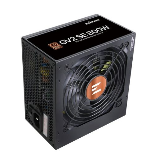 Zalman 800W - ZM800-GV2SE - 80+ Bronze -  ATX 12V Ver 2.52 - Fekete Tápegység