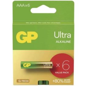 GP ULTRA AAA (LR03) TARTÓS ALKÁLI ELEM 6DB/CSOM
